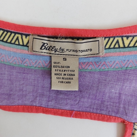 African print crop top with cut out size S - Picture 6 of 7